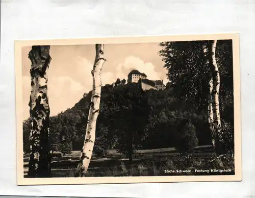 Ak Photo Sächsische Schweiz Festung Königstein