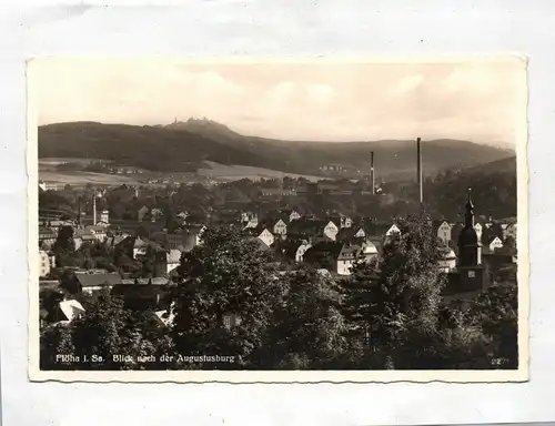 Ak Photo Flöha i. Sa. Blick nach der Augustusburg