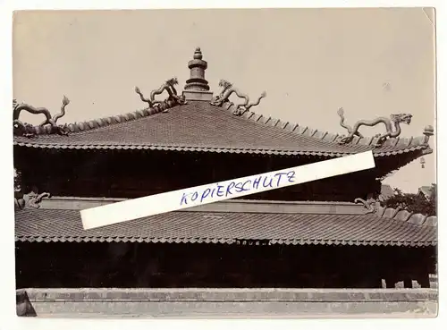 Foto Kaiserpalast Dach Drachen Peking 1910 Beijing  北京 China ! 