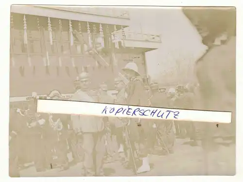 Foto Begräbnis des Kaisers Guangxu Peking deutsche Offiziere um 1910 China Kolon