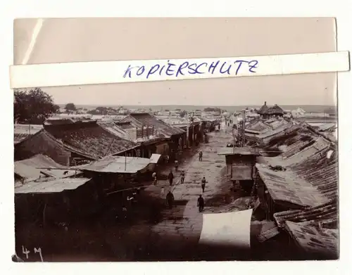 Foto Dorf außerhalb der Stadt Peking Beijing um 1910 Einheimische China !