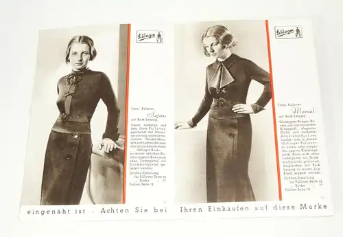 3 schöne Mode Prospekte Damenmode 1930er !