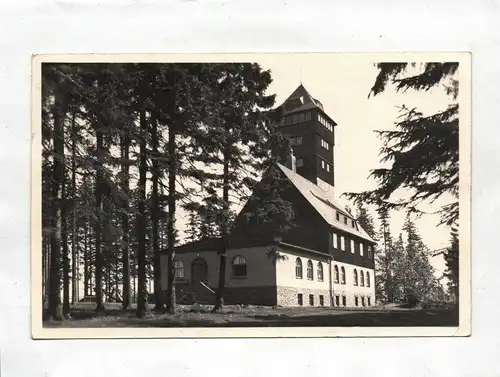 Ak Unterkunftshaus auf dem Bärenstein DDR 1954