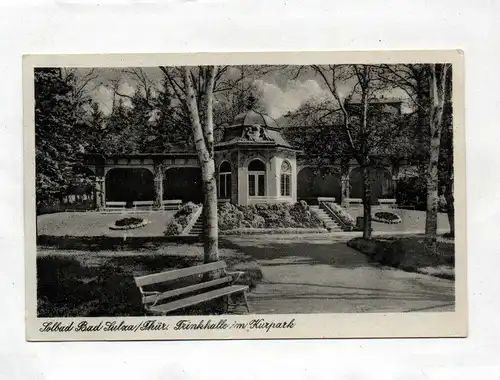 Ak Solbad Bad Sulza/ Thür. Trinkhalle im Kurpark DDR 1953