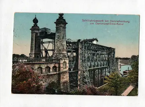 Ak Schiffshebewerk bei Heinrichenburg am Dortmund-Ems-Kanal 1925