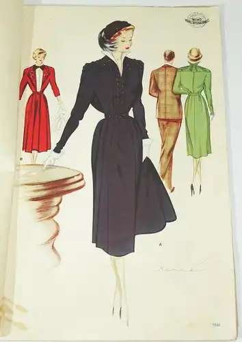 Mode Musterbuch Miroir Robes et Blouses 1950/51 Rockabilly Fashion Prints Drucke