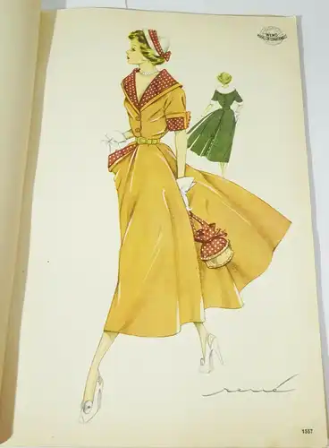 Mode Musterbuch Miroir Robes et Blouses 1950 Rockabilly Fashion Prints Drucke !