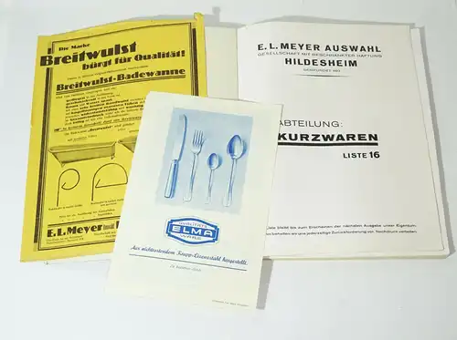 Katalog Meyer Hildesheim Kurzwaren Schreibwaren Bürsten 1930er !