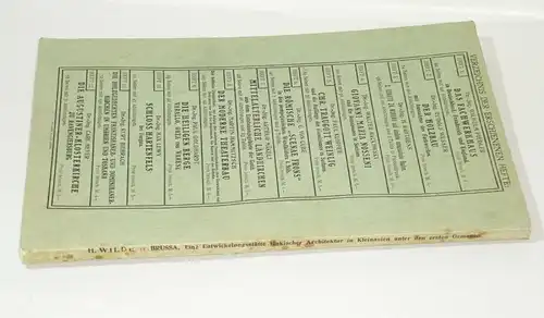 Cornelius Gurlitt H Wilde 1909 Brussa Entwicklung türkischer Architektur