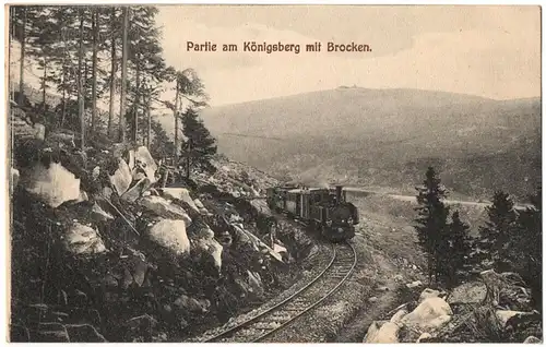 Ak Partie am Königsberg mit Brocken 