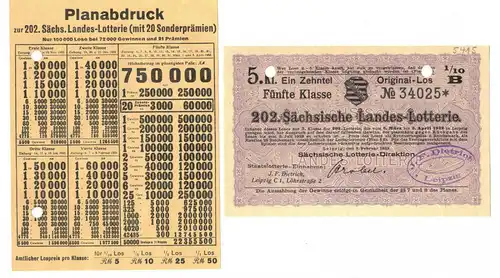 Konvolut Sächsisches Lotterielose Dietrich Leipzig C1 1933 Litho Briefkopf