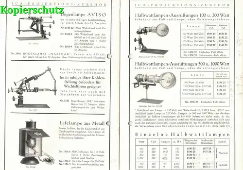 Prospekt Ica Dresden Projektion Apparate Maximar Bambino Lloyd Zubehör Kino