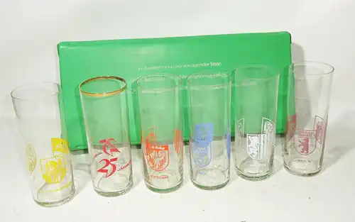 Gläser Set in Anerkennung hervorragender Taten Eisenbahnerexpreß Cottbus 1974 DD