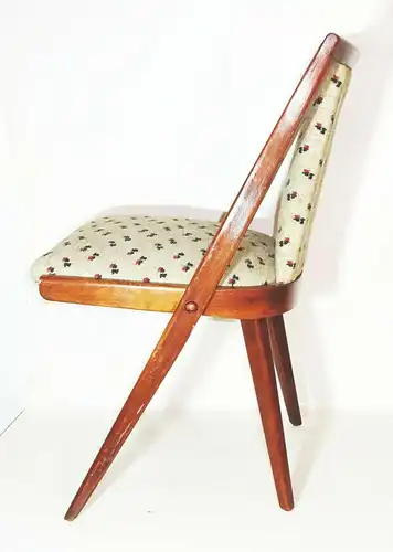 Alter Stuhl 50er 60er Jahre Rockabilly Mid Century Holzstuhl chair Deko Vintage