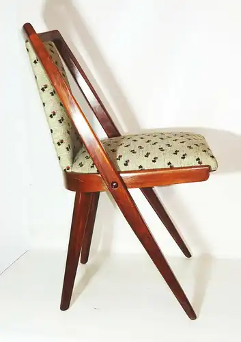 Alter Stuhl 50er 60er Jahre Rockabilly Mid Century Holzstuhl chair Deko Vintage