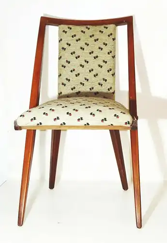 Alter Stuhl 50er 60er Jahre Rockabilly Mid Century Holzstuhl chair Deko Vintage