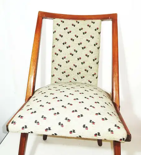 Alter Stuhl 50er 60er Jahre Rockabilly Mid Century Holzstuhl chair Deko Vintage