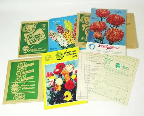 3 DDR Garten Kataloge Saatgut Blumen Gemüse Sämereien 1970er Jahre !