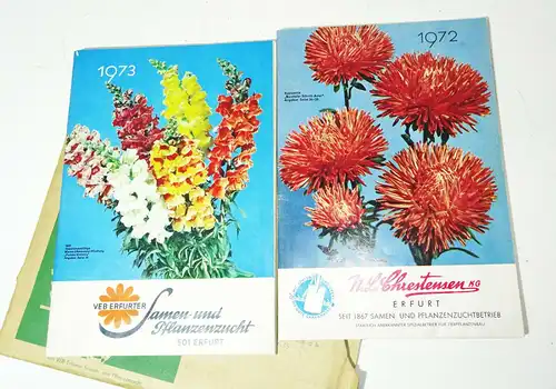 3 DDR Garten Kataloge Saatgut Blumen Gemüse Sämereien 1970er Jahre !