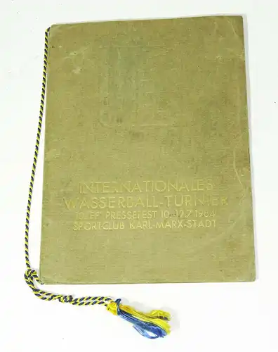 Internationales Wasserball Turnier Pressefest 1964 Sportclub Karl-Marx-Stadt Che