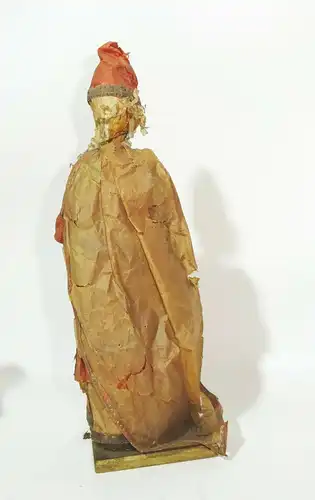 Uralte Weihnachtsfiguren heilige Könige Figuren aus Papier Volkskunst 1850/1900