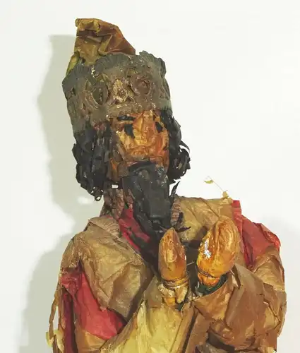 Uralte Weihnachtsfiguren heilige Könige Figuren aus Papier Volkskunst 1850/1900