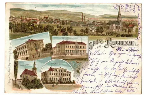 Litho Ak Gruss aus Reichenau (A4213