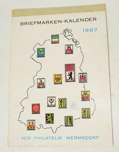 Briefmarken Kalender 1987 VEB Philatelie Wermsdorf DDR (H8