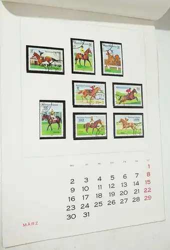 Briefmarken Kalender 1987 VEB Philatelie Wermsdorf DDR (H8