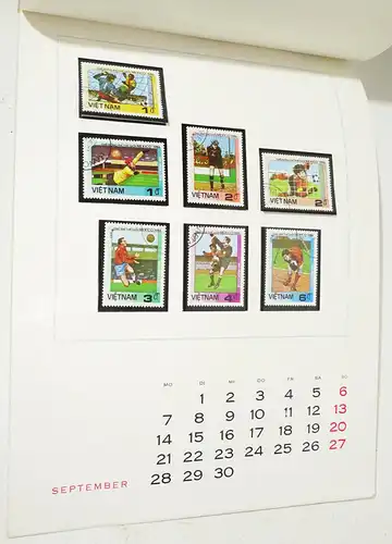 Briefmarken Kalender 1987 VEB Philatelie Wermsdorf DDR (H8