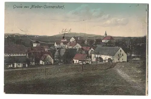 Kolo. Ak Gruss aus Nieder-Cunnersdorf 1909