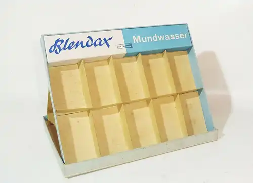 Alte Verkaufsverpackung BLENDAX Mundwasser 1960er Pappschachtel Präsentation !