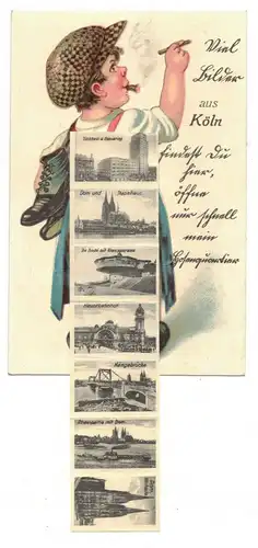 Leporello Ak Bilder aus Köln 1934 