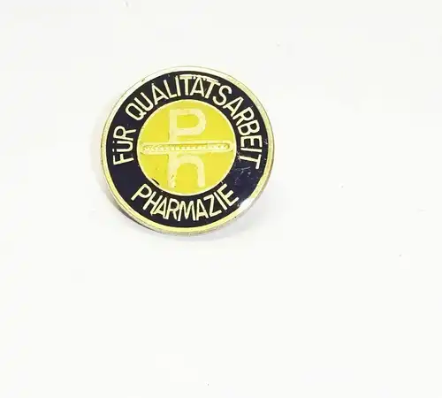 DDR Abzeichen Für Qualitätsarbeit Pharmazie Medzin button GDR vintage