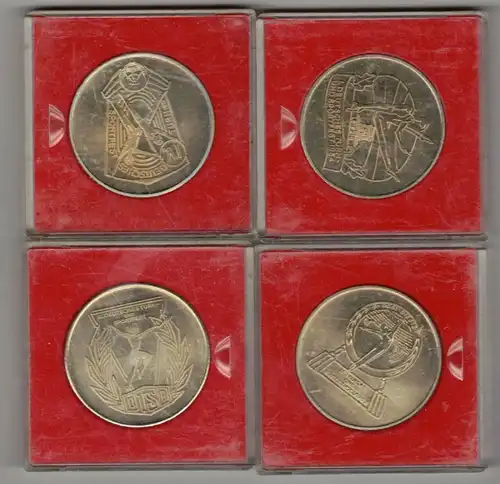 4 x DTSB DDR Medaille Deutsches I II III IV Turn - und Sportfest