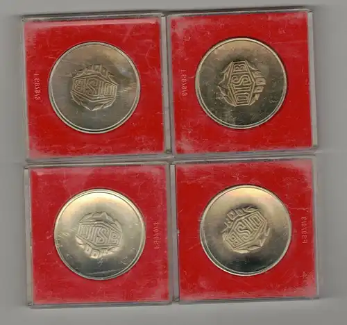 4 x DTSB DDR Medaille Deutsches I II III IV Turn - und Sportfest 