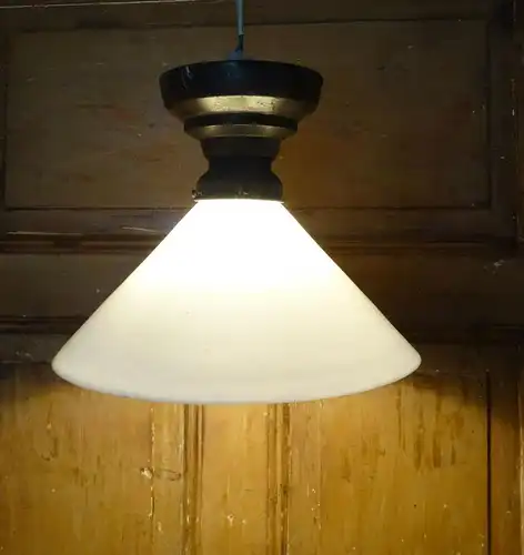 Vintage DDR Deckenlampe 1920er 1930er Opalglas Lampe Leuchte Loft !