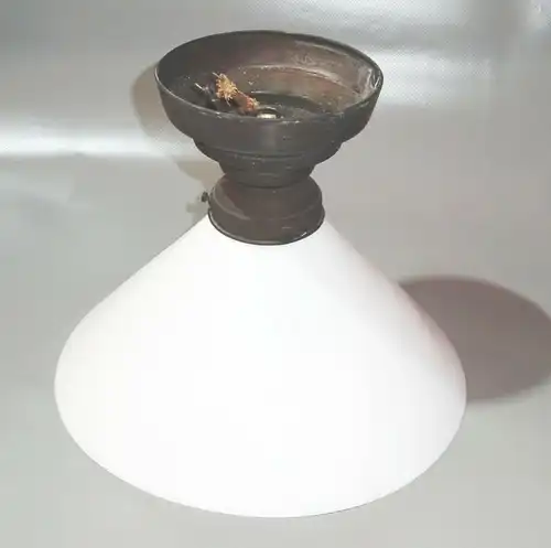 Vintage DDR Deckenlampe 1920er 1930er Opalglas Lampe Leuchte Loft !