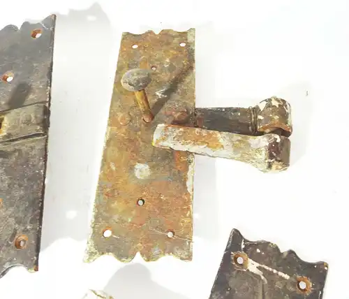 4 x uralte Türbänder Türband Türbeschlag geschmiedet true vintage ! 