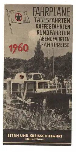 Prospekt Fahrplan Fahrten 1960 Stern und Kreisschifffahrt Berlin Steglitz (H8