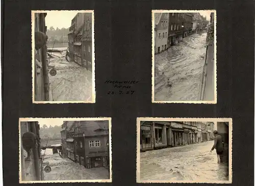 8 x Foto Pirna 23.7. 1957 Hochwasser Katastrophe DDR (D8