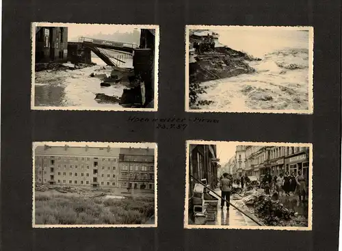 8 x Foto Pirna 23.7. 1957 Hochwasser Katastrophe DDR (D8