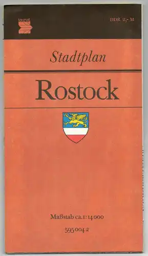 DDR tourist Stadtplan Rostock ! (H8