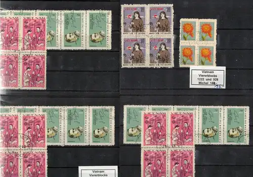 Vietnam Briefmarken 28 Steckkarten stamps Konvolut