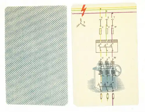 Kartenspiel Quartett Lerne spielend Elektrotechnik Drehstrom Teil 1 selten 1960