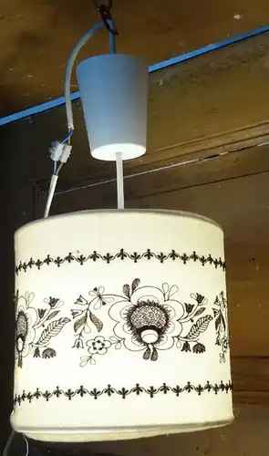 DDR Deckenlampe Stoff 1980er Retro Stil Vintage 