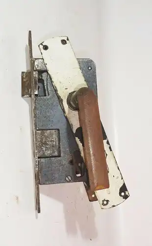 Altes Türschloss mit Türbeschläge Türklinken für Bastler Vintage !