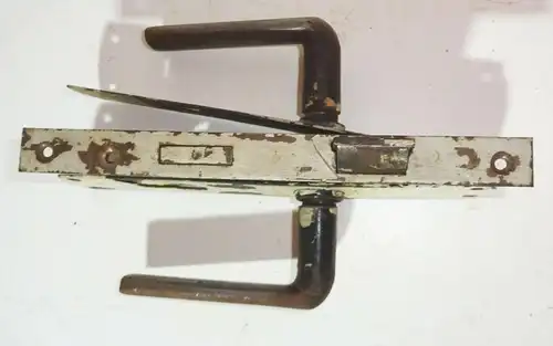 Altes Türschloss mit Türbeschläge Türklinken für Bastler Vintage !