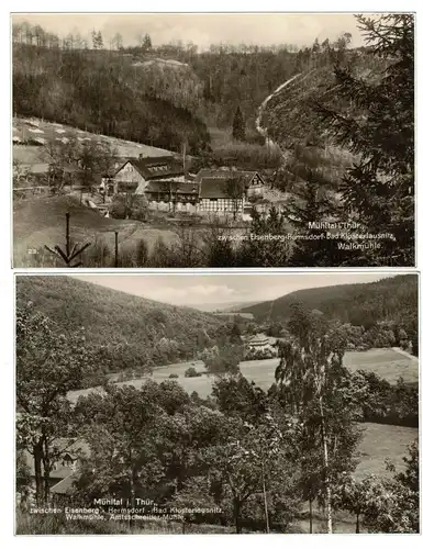 2 x Ak Mühltal Thüringen zwischen Eisenberg Hermsdorf Klosterlausnitz (A4084