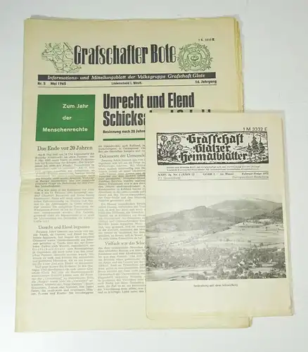 Vertriebenen Zeitung Graftschafter Bote 5/1965 & Glatzer Heimatblätter 1972 (H4